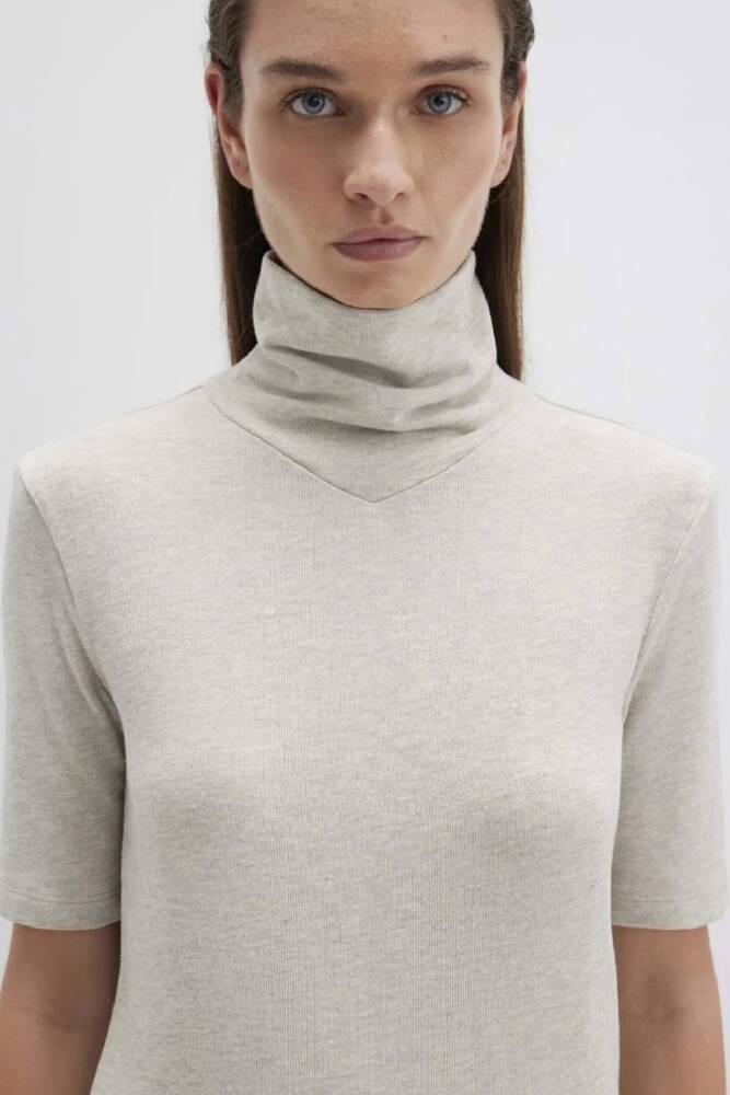 Kadın Kısa Kollu Penye 1613613-82127 Bej 