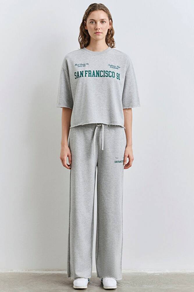 Kadın Kısa Kollu Sweat 1S10384-83096 Gri 