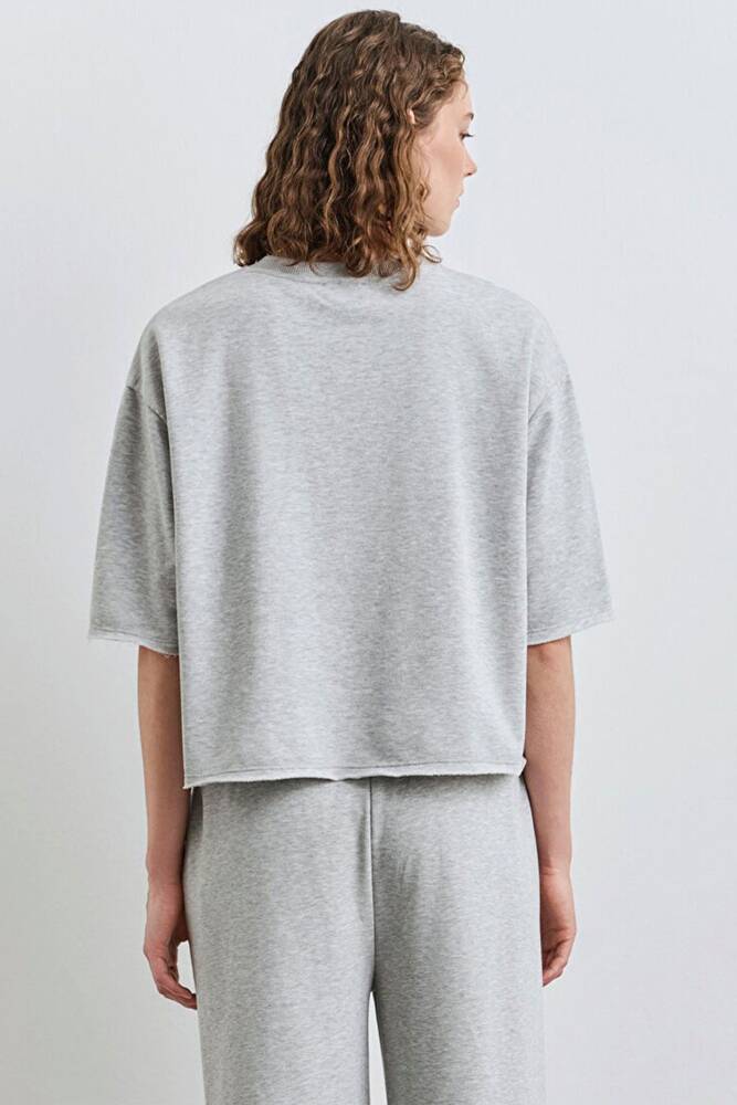 Kadın Kısa Kollu Sweat 1S10384-83096 Gri 