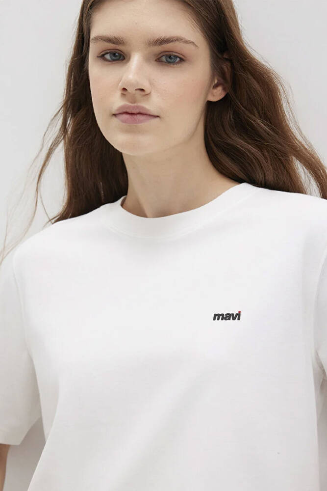 Kadın Kısa Kollu Tişört 1612122-70057 Beyaz 