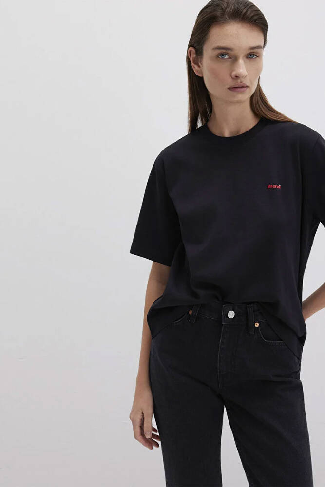 Kadın Kısa Kollu Tişört 1612122-900 Siyah 