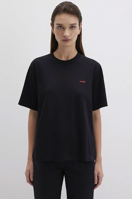 Kadın Kısa Kollu Tişört 1612122-900 Siyah (3)