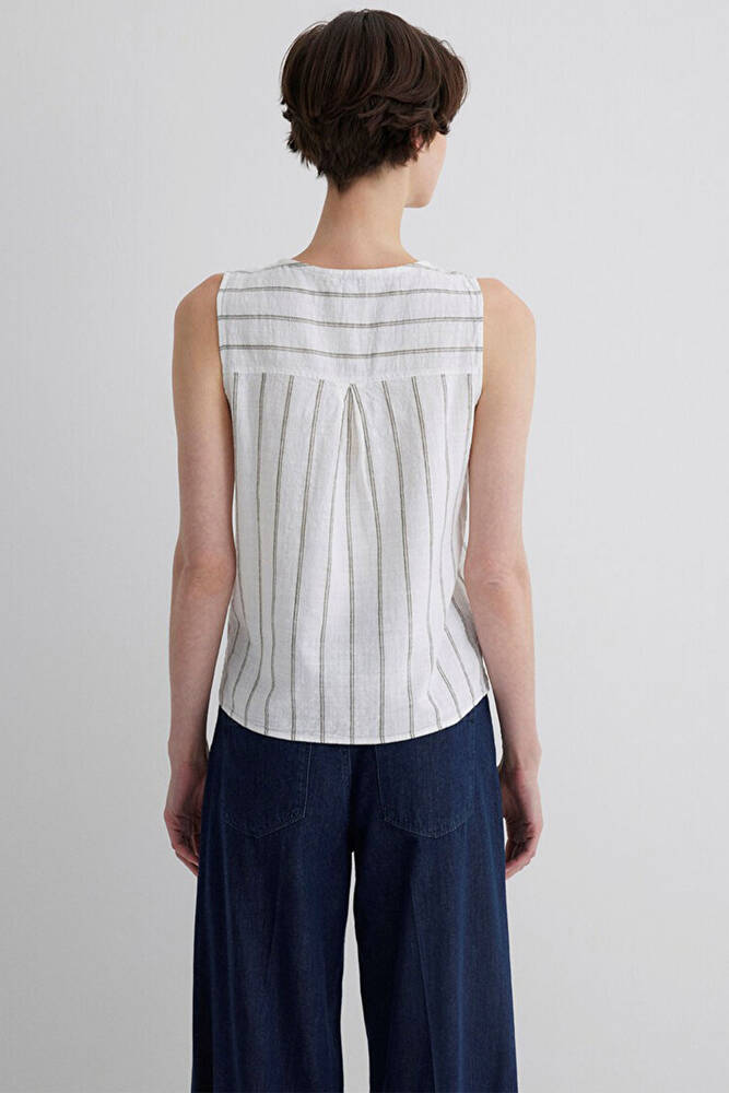 Kadın Kolsuz Gömlek 1211147-83978 Haki 