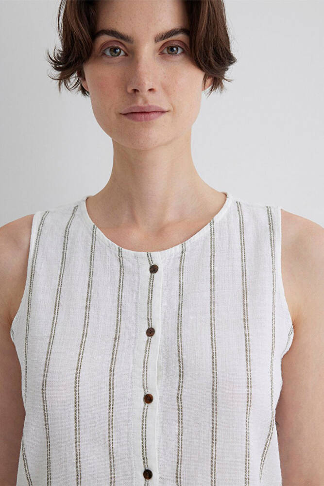 Kadın Kolsuz Gömlek 1211147-83978 Haki 