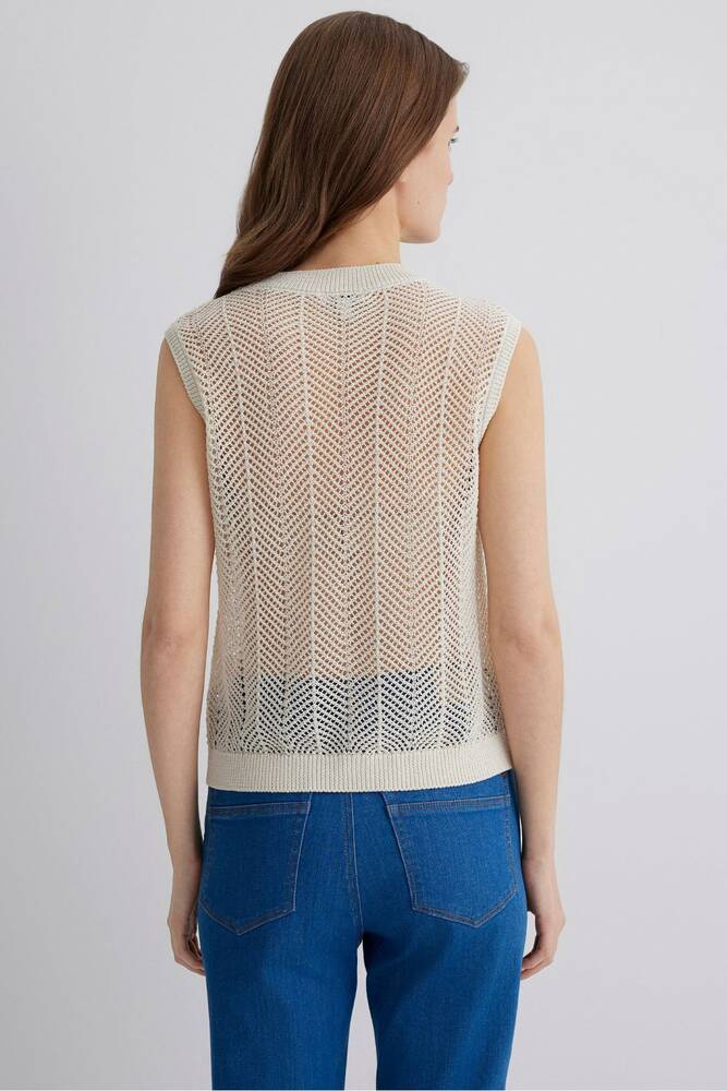 Kadın Kolsuz Kazak 1710661-82127 Bej 