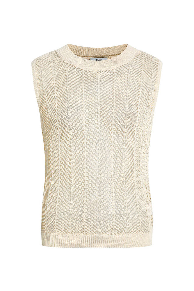 Kadın Kolsuz Kazak 1710661-82127 Bej 