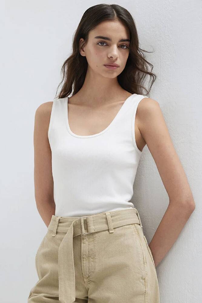 Kadın Kolsuz Modelli Penye 1613854-70057 Beyaz 