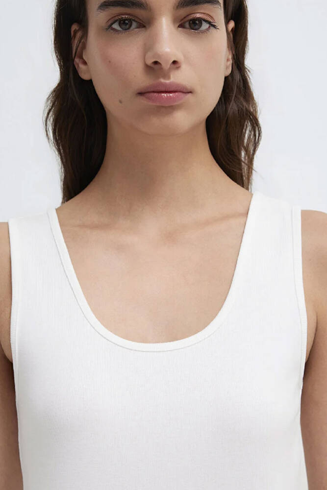 Kadın Kolsuz Modelli Penye 1613854-70057 Beyaz 