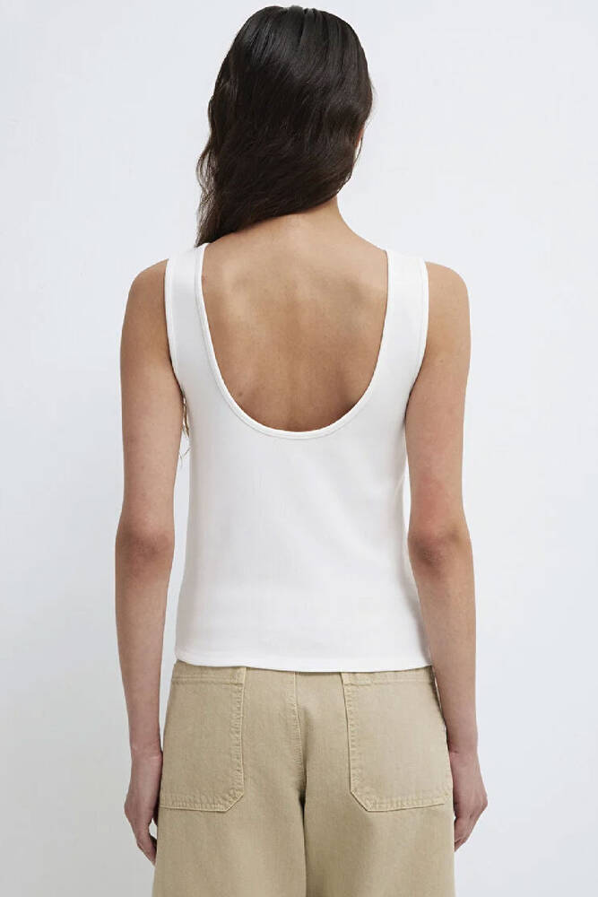 Kadın Kolsuz Modelli Penye 1613854-70057 Beyaz 