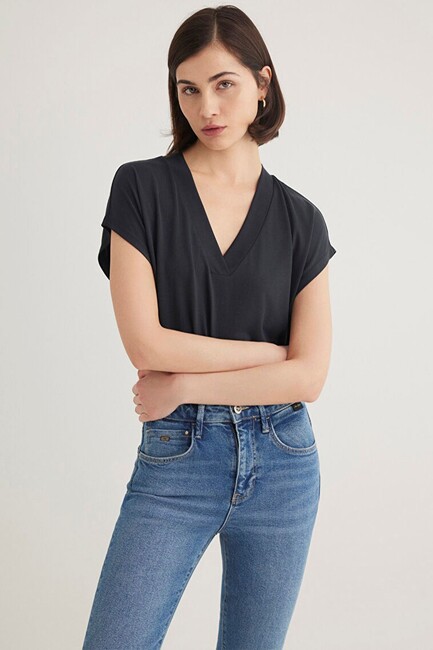 Kadın Kolsuz Penye Üst 1612250-900 Siyah (3)