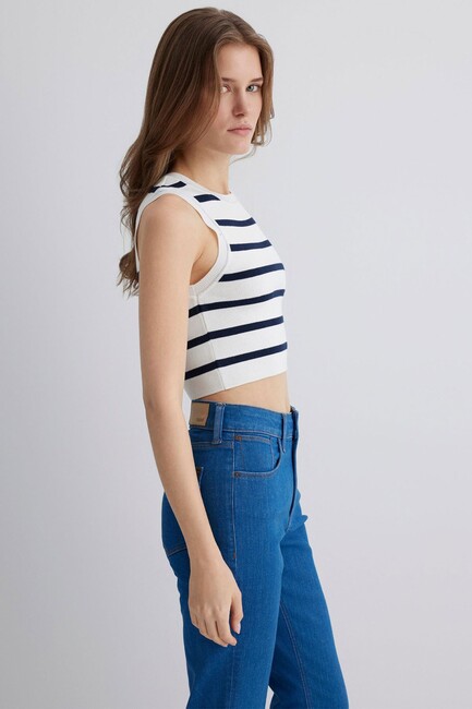 Kadın Kolsuz Triko 1710672-86625 Lacivert (2)