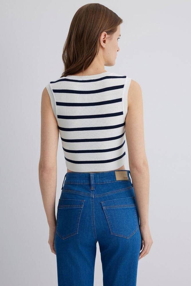 Kadın Kolsuz Triko 1710672-86625 Lacivert 