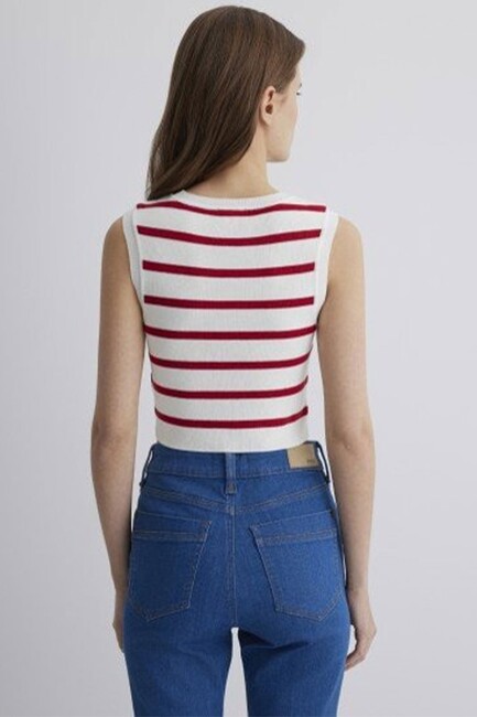 Kadın Kolsuz Triko 1710672-88044 Kırmızı (2)