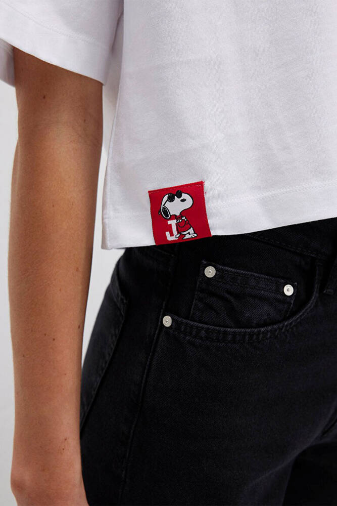 Kadın Köpek Baskılı Tişört 1613628-620 Beyaz 