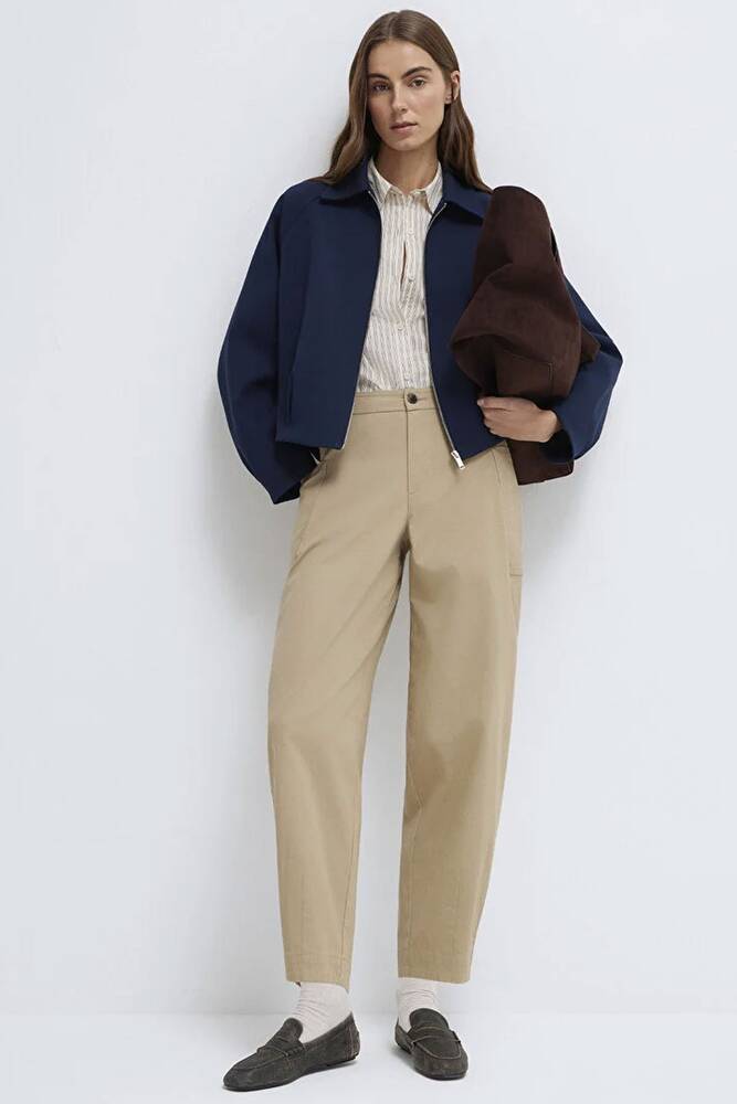 Kadın Kumaş Pantolon 1011150-90378 Bej 