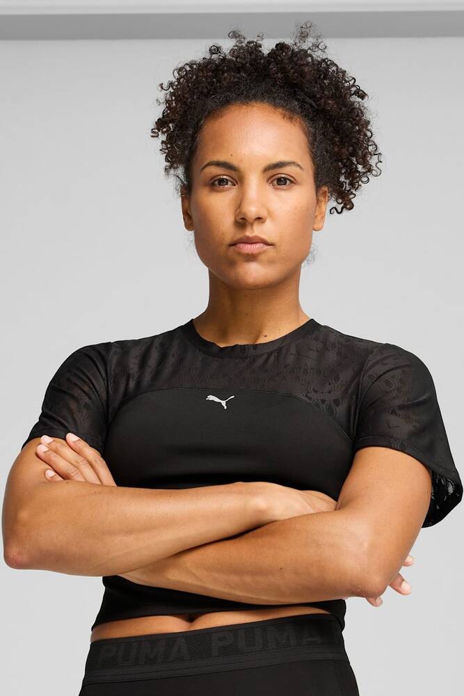 Kadın Lace Top Tişört 526776-01 Siyah 