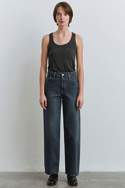 Kadın Leila Mavi Premium Jean Pantolon 1010600-89936 Lacivert (3)