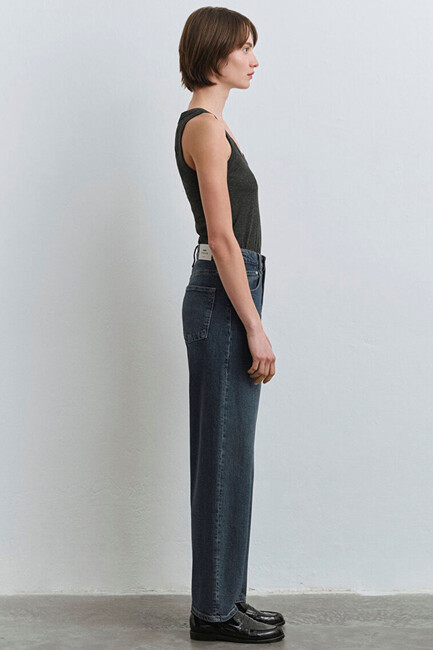 Kadın Leila Mavi Premium Jean Pantolon 1010600-89936 Lacivert - Thumbnail