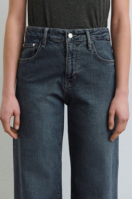 Kadın Leila Mavi Premium Jean Pantolon 1010600-89936 Lacivert - Thumbnail