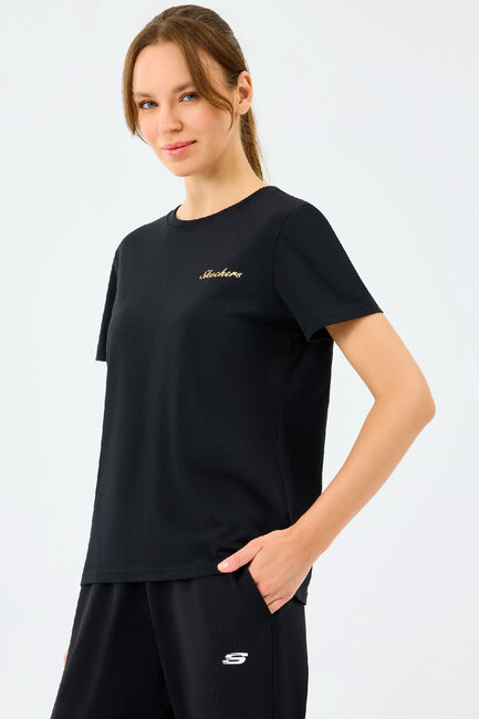 Kadın Light Fabric Tişört S2520239-3817 Siyah (2)