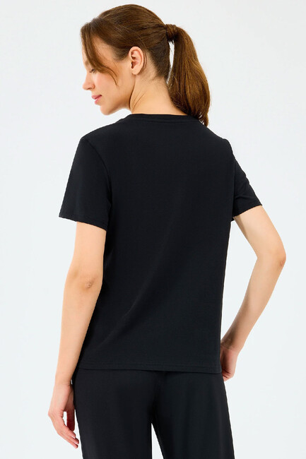 Kadın Light Fabric Tişört S2520239-3817 Siyah (3)