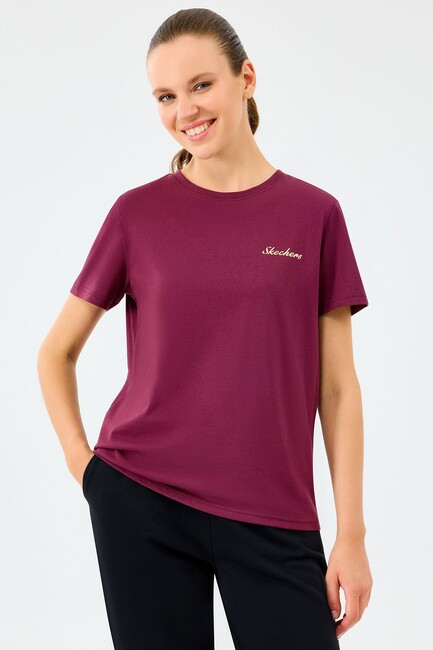 Kadın Light Fabric Tişört S2520239-3877 Bordo (1)