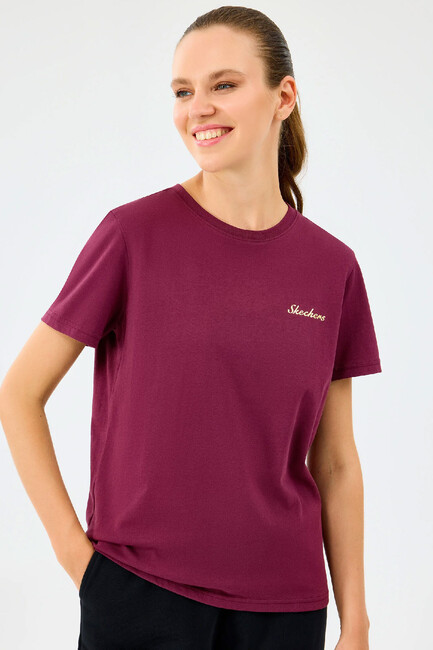 Kadın Light Fabric Tişört S2520239-3877 Bordo (2)