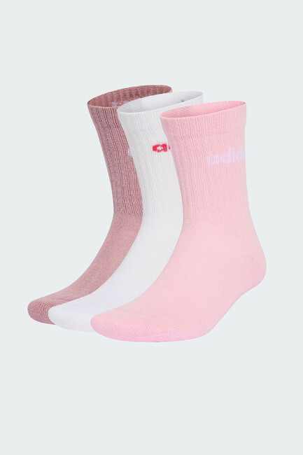 Kadın Lın Crew 3P Çorap KQ6799 Pembe (1)