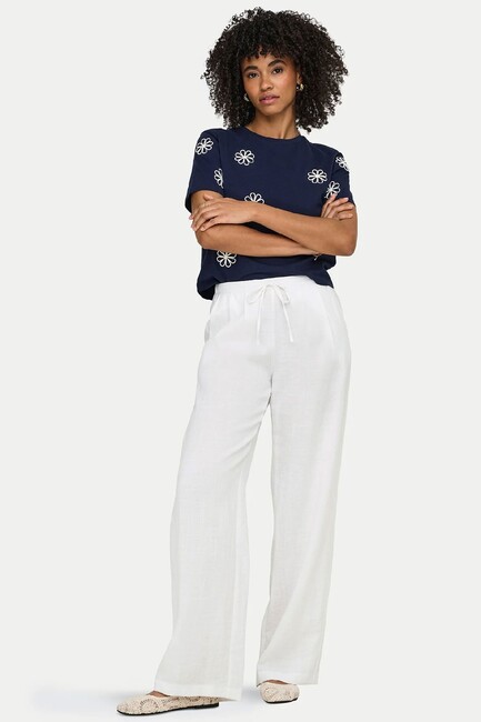 Kadın Lıta Linen Pantolon 15370273 Beyaz (1)