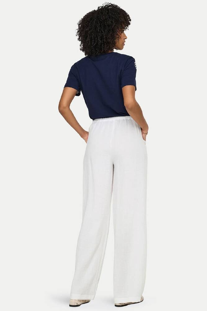 Kadın Lıta Linen Pantolon 15370273 Beyaz 