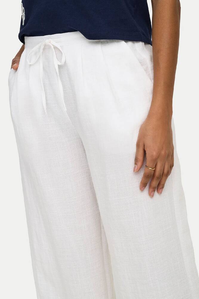 Kadın Lıta Linen Pantolon 15370273 Beyaz 