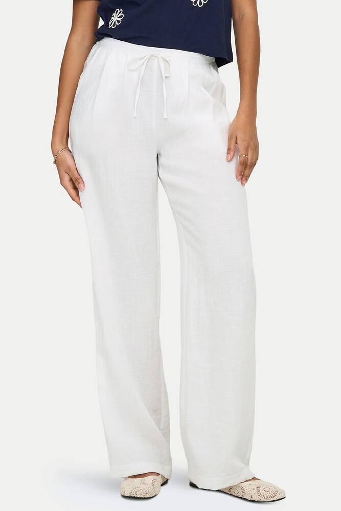 Kadın Lıta Linen Pantolon 15370273 Beyaz 