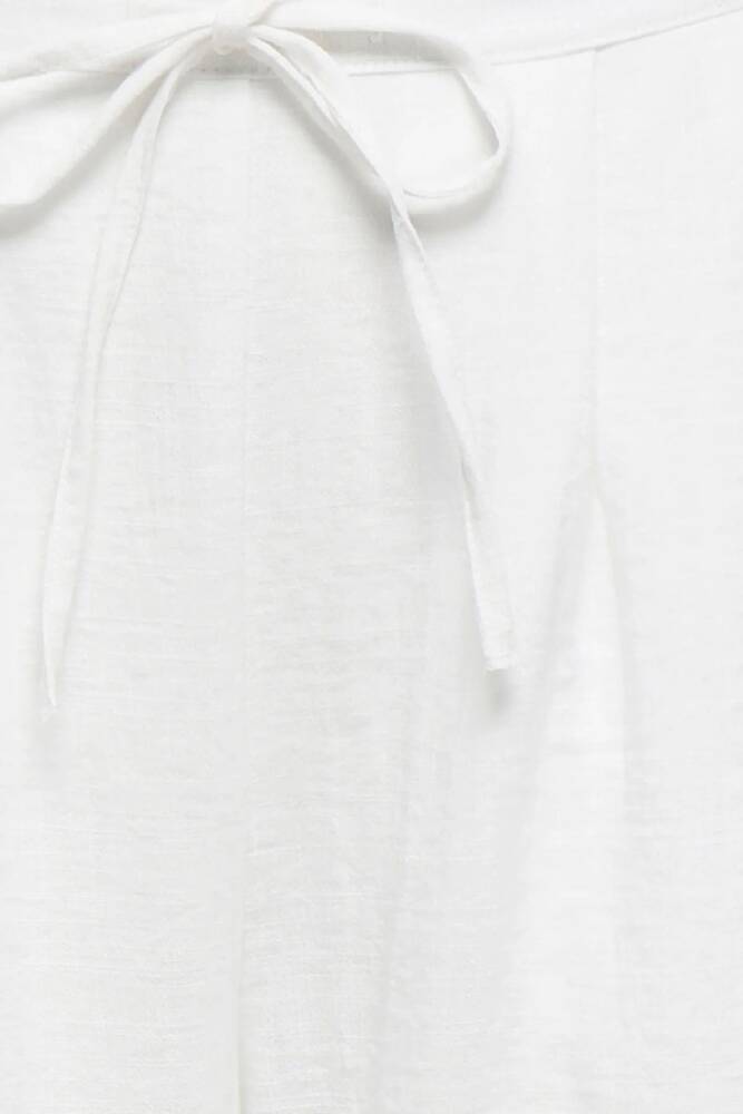 Kadın Lıta Linen Pantolon 15370273 Beyaz 