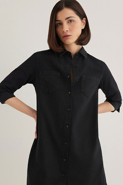 Kadın Liz Denim Elbise 130656-34926 Gri (2)