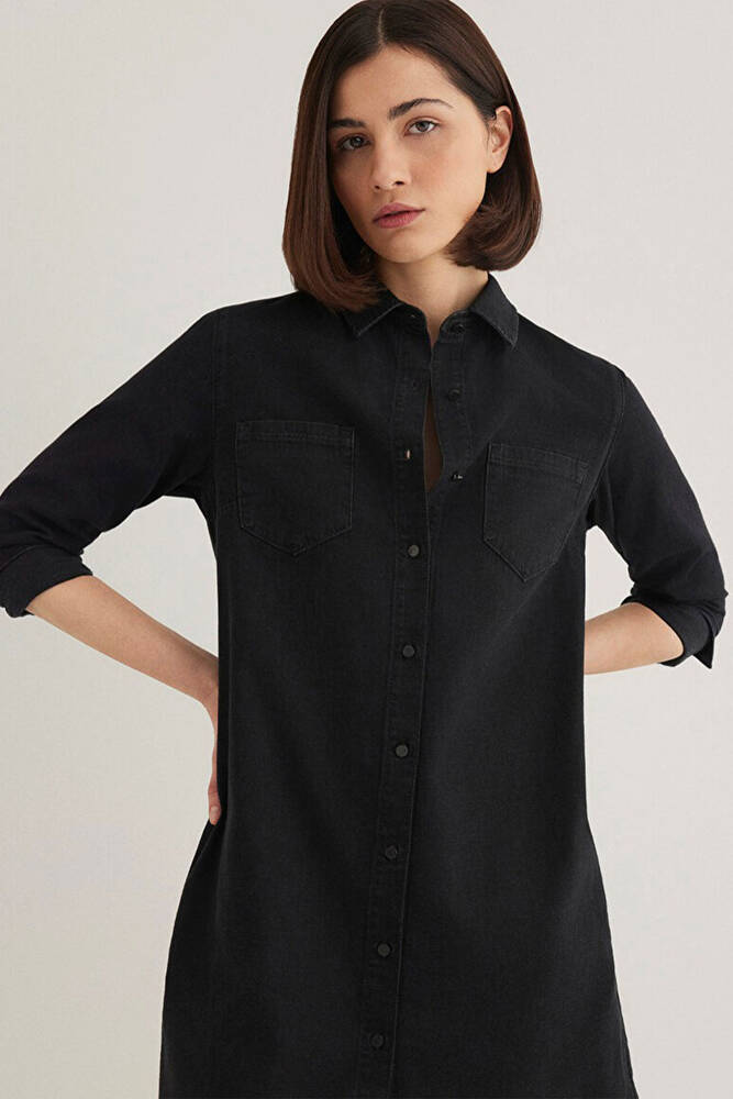 Kadın Liz Denim Elbise 130656-34926 Gri 