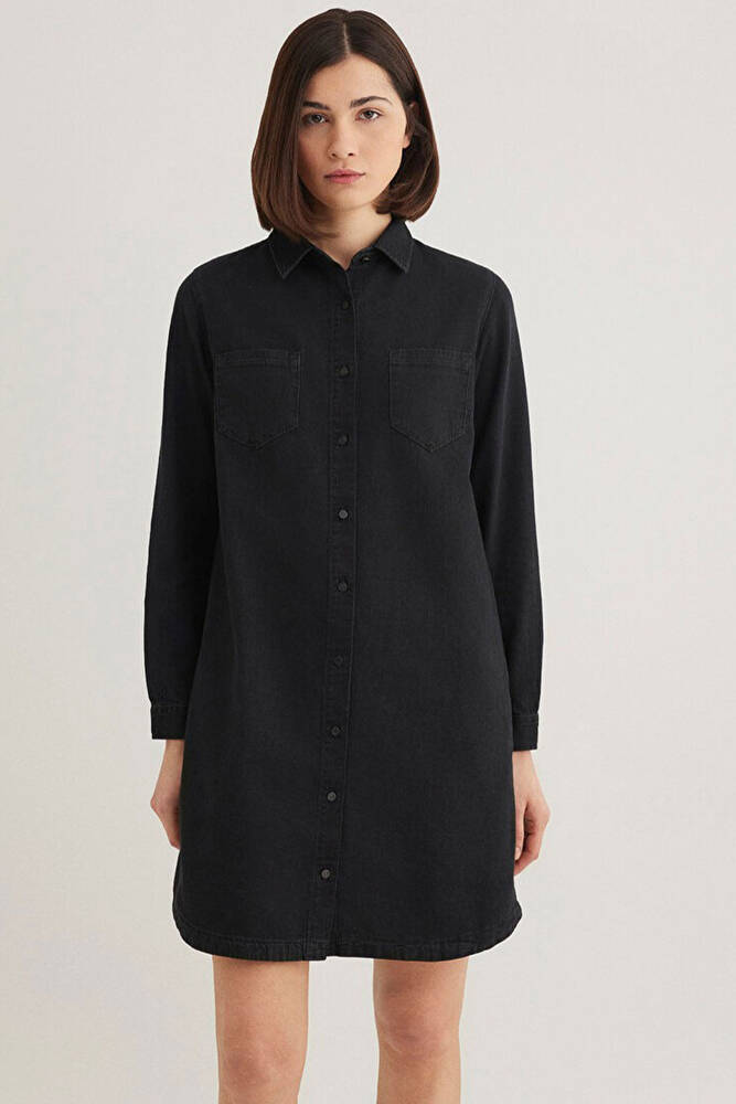 Kadın Liz Denim Elbise 130656-34926 Gri 