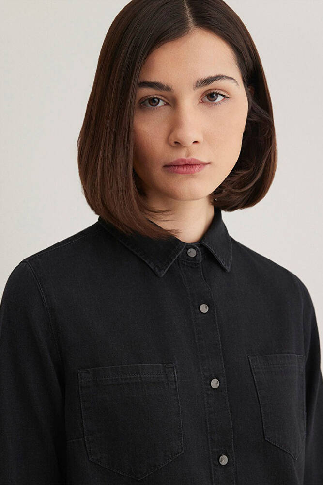 Kadın Liz Denim Elbise 130656-34926 Gri 