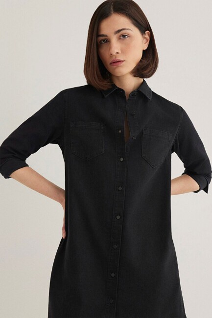 Kadın Liz Denim Elbise 130656-34926 Gri (1)