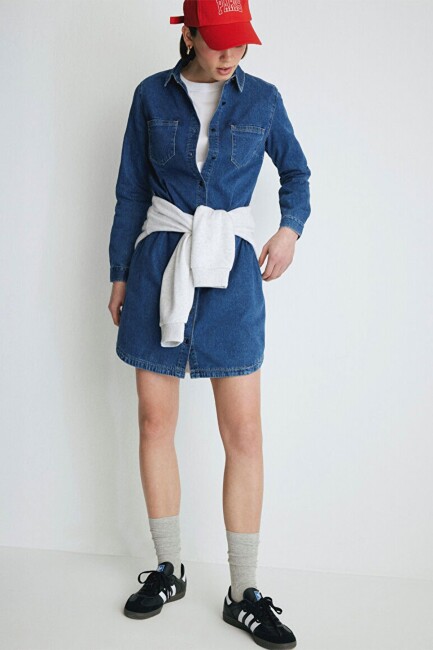 Kadın Liz Denim Elbise 130656-86430 Mavi (1)