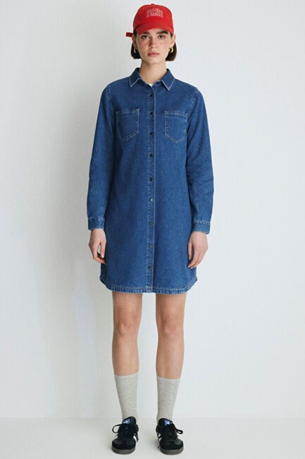 Kadın Liz Denim Elbise 130656-86430 Mavi (2)