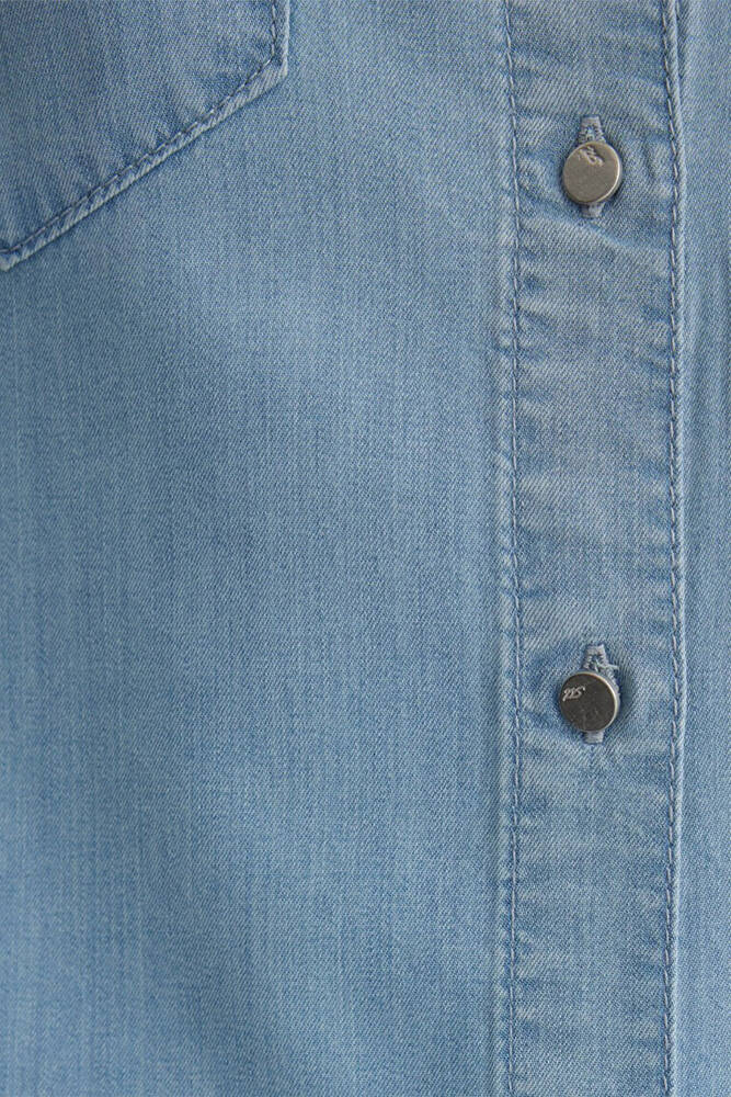 Kadın Lız Gold Premium Denim Elbise 130656-89576 Mavi 