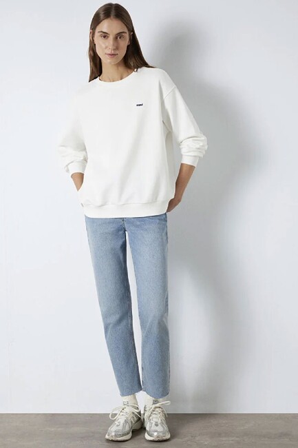 Kadın Logo Baskılı Sweat 1S10366-70057 Beyaz (2)