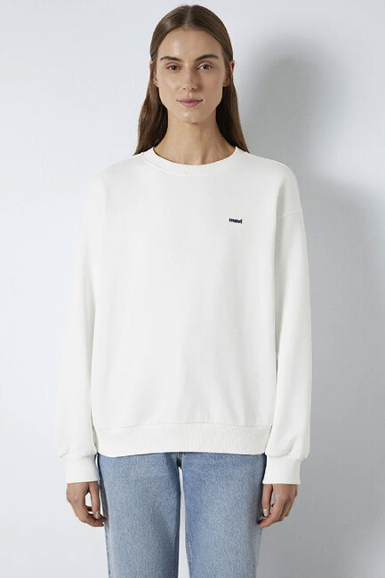 Kadın Logo Baskılı Sweat 1S10366-70057 Beyaz - Thumbnail