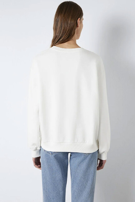 Kadın Logo Baskılı Sweat 1S10366-70057 Beyaz - Thumbnail
