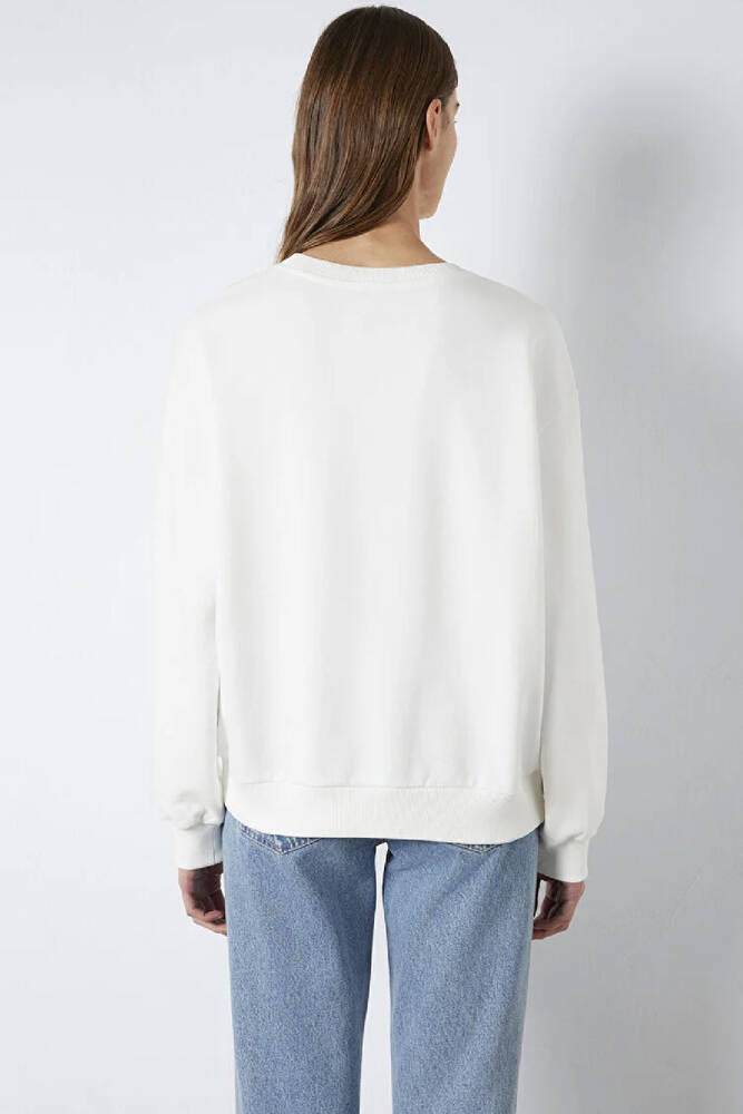 Kadın Logo Baskılı Sweat 1S10366-70057 Beyaz 