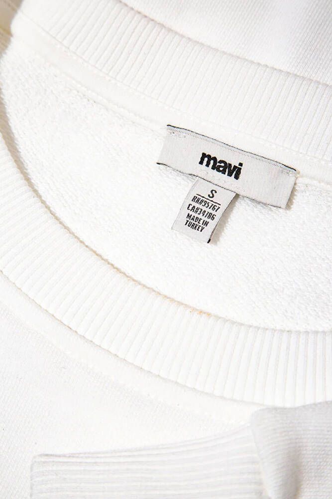 Kadın Logo Baskılı Sweat 1S10366-70057 Beyaz 