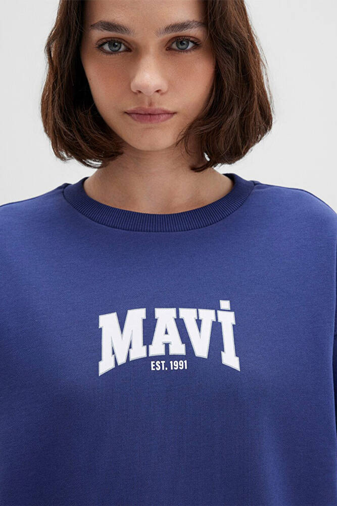 Kadın Logo Baskılı Sweat 1S10372-70498 Lacivert 