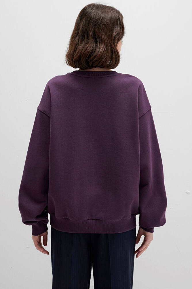 Kadın Logo Baskılı Sweat 1S10372-70635 Mor 