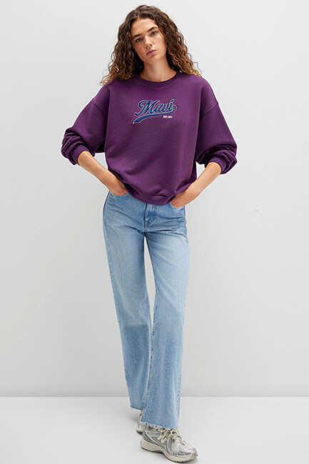 Kadın Logo Baskılı Sweat 1S10419-70679 Mor (2)