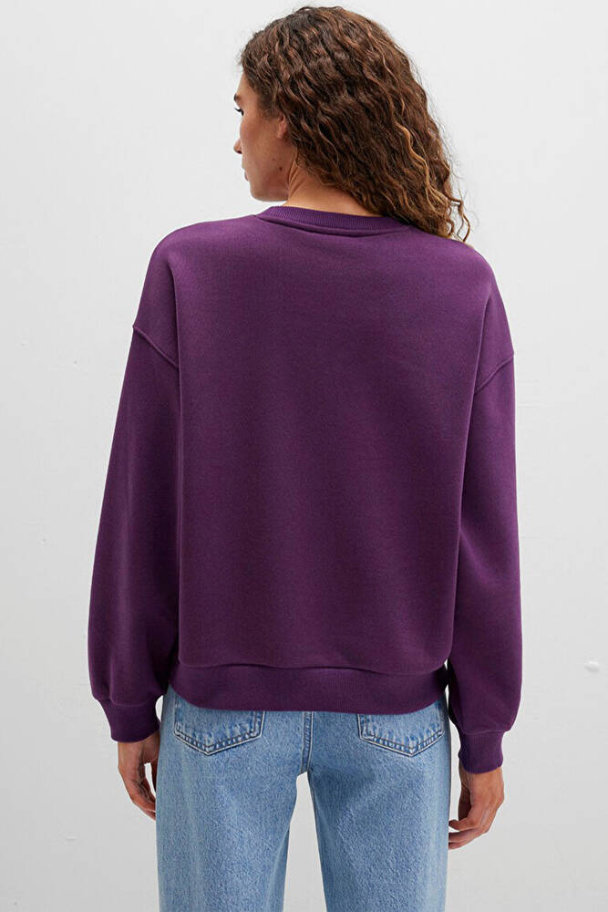 Kadın Logo Baskılı Sweat 1S10419-70679 Mor 